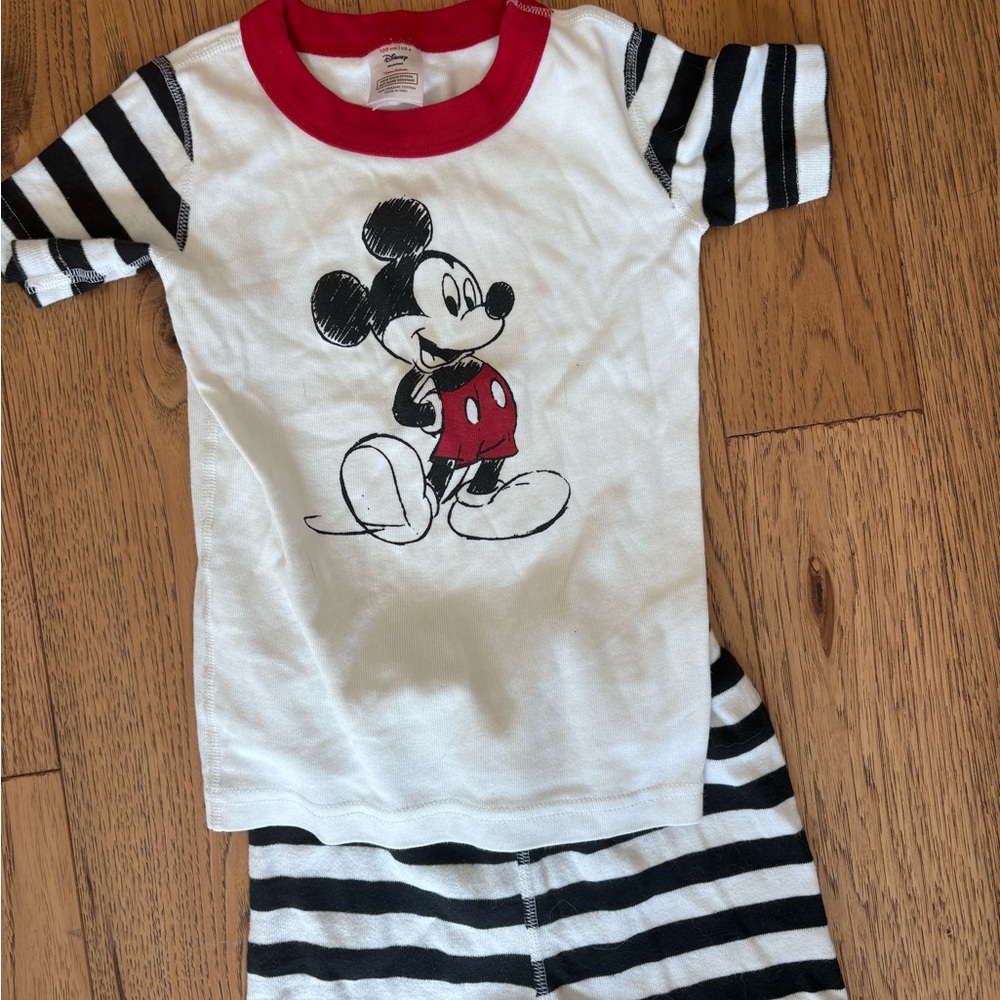 Hanna Andersson Mickey Mouse Pajama Set - Red, Black, White